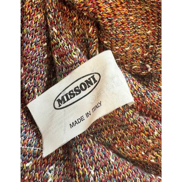 RARE Vintage Missoni Knit Sweater Blazer Shacket Orange Tag Size 52 (US 16) - Picture 8 of 9